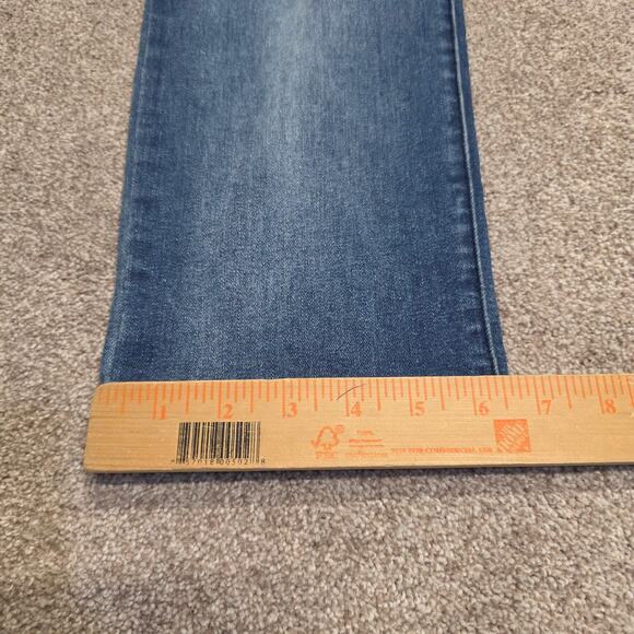 distressed Democracy Ab Solution straight jeans sz 8 high rise blue jeans - Picture 3 of 14